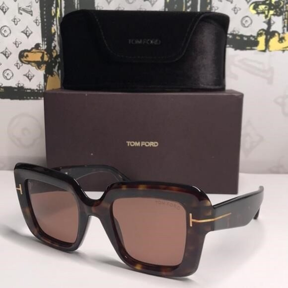 New Authentic Tom Ford Esme TF1157 52J Havana/Brown Sunglasses main image 6